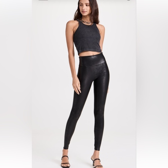 SPANX Pants - Spanx Black Faux Leather Legging SZ S NWOT